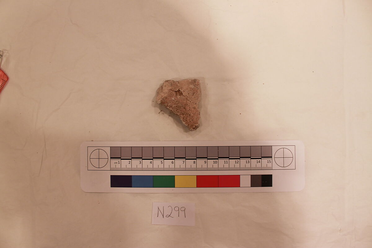 Stucco Fragment, Stucco; carved, painted
