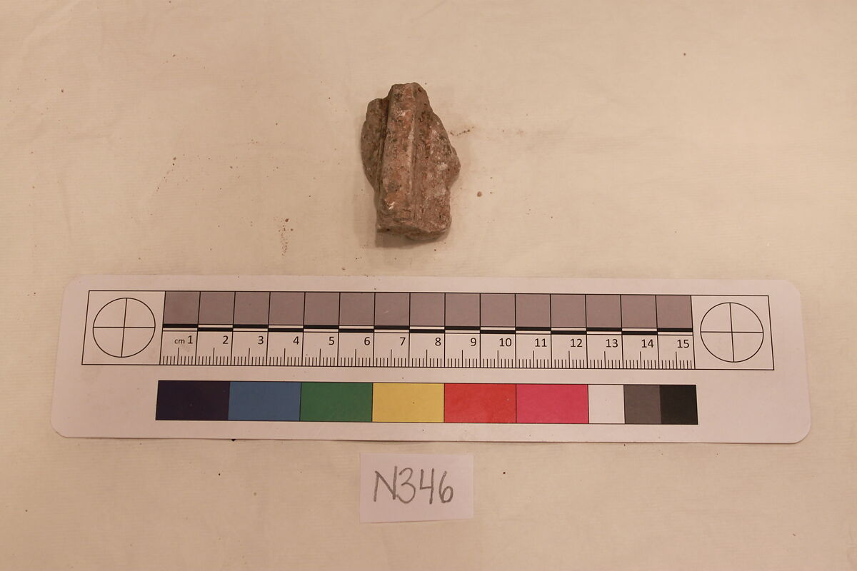 Stucco Fragment, Stucco; carved 