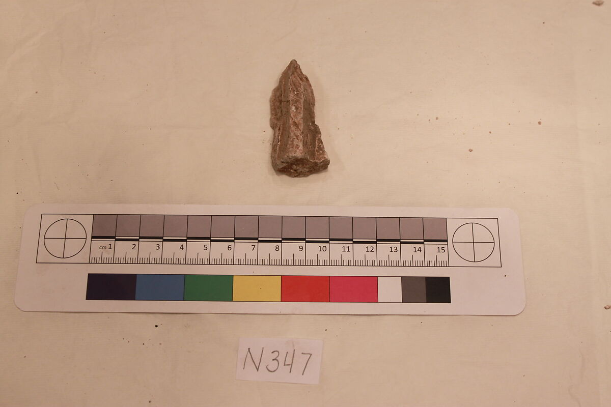 Stucco Fragment, Stucco; carved 