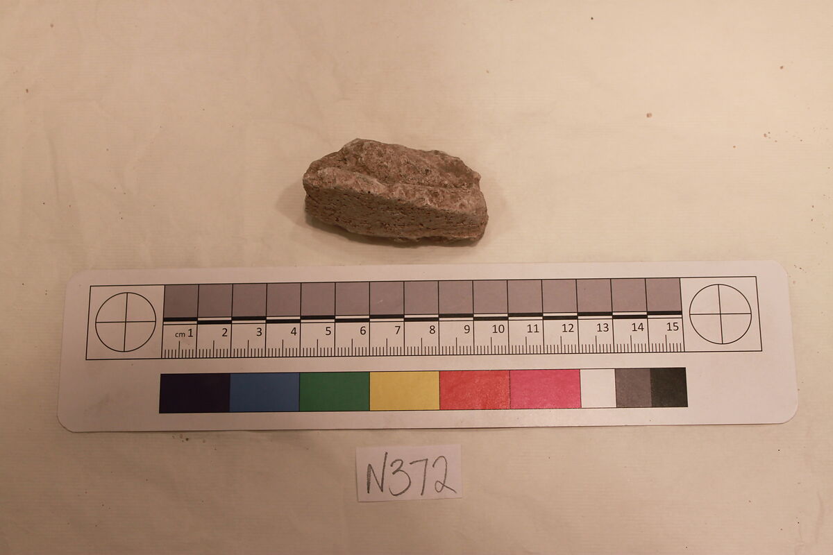 Stucco Fragment, Stucco; carved 