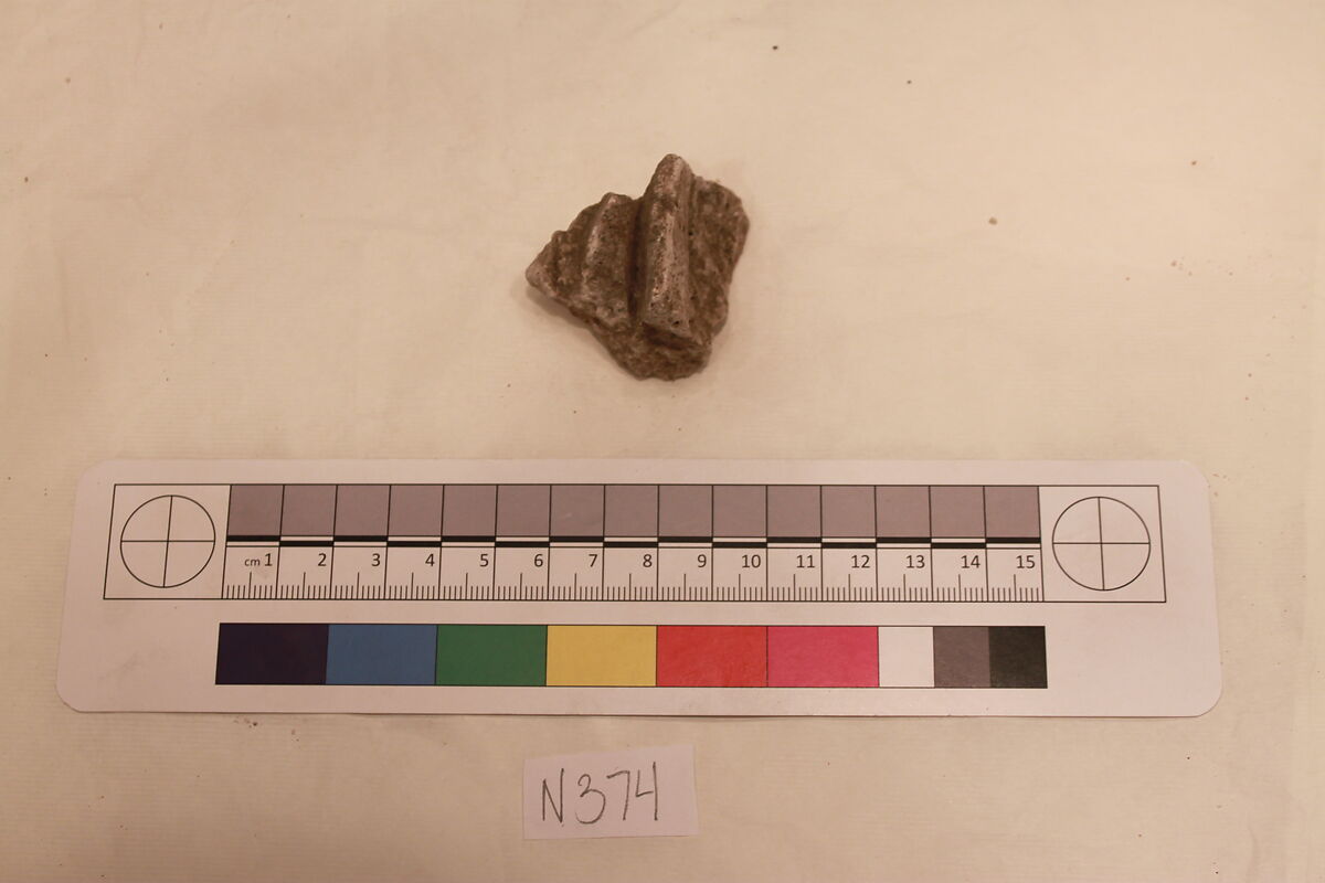 Stucco Fragment, Stucco; carved 