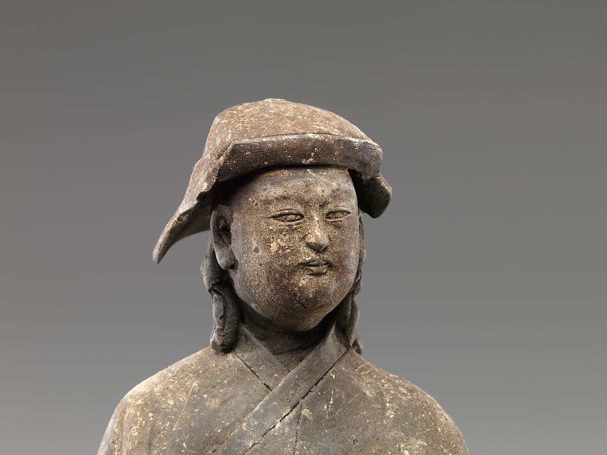 Figure of Mongol, Pottery with burnishing, China