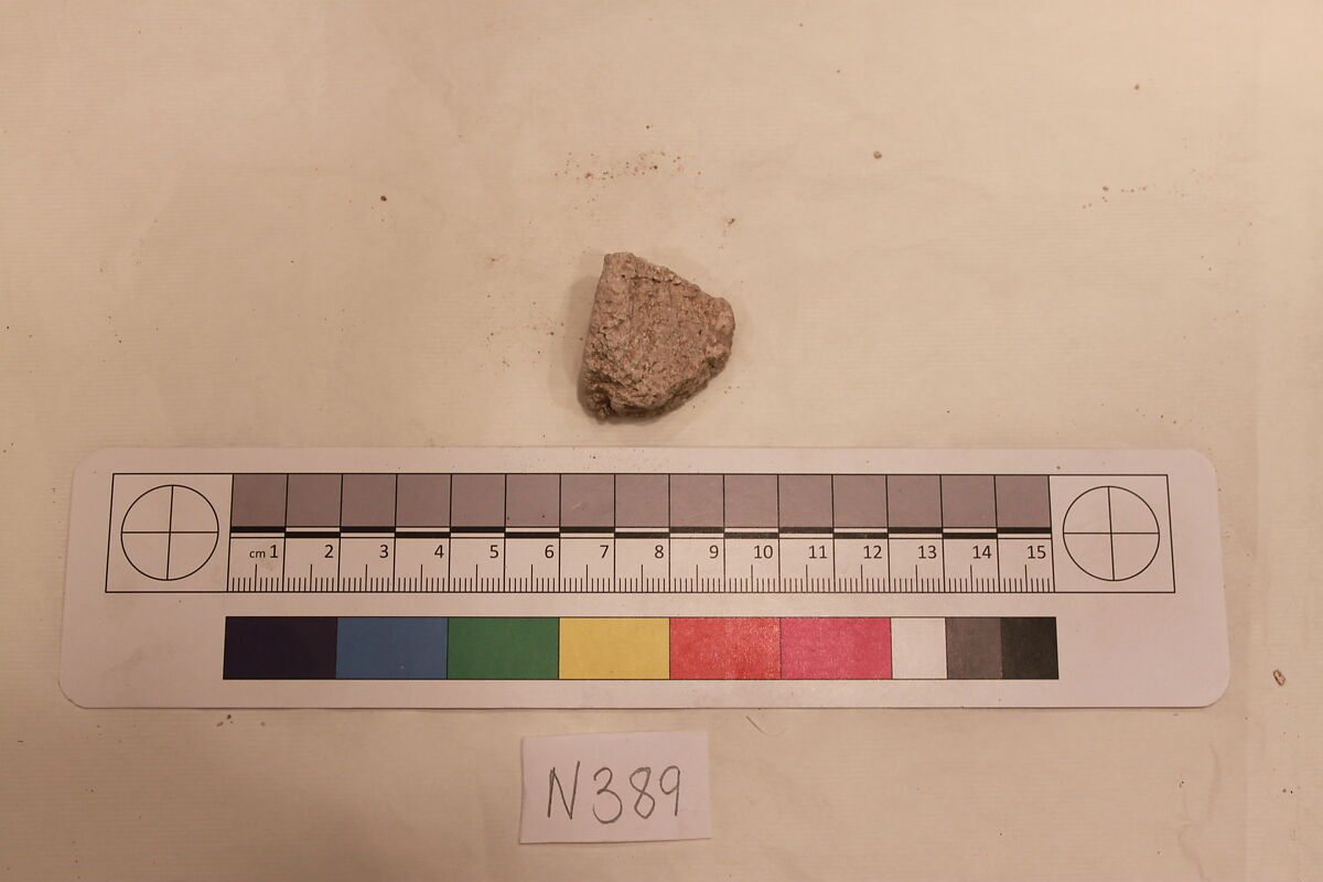 Stucco Fragment, Stucco; carved 