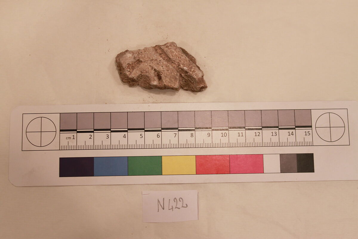 Stucco Fragment, Stucco; carved 