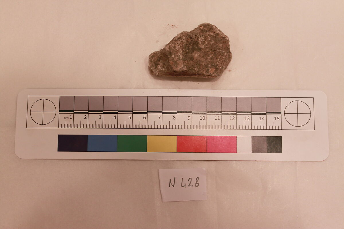 Stucco Fragment, Stucco; carved; painted