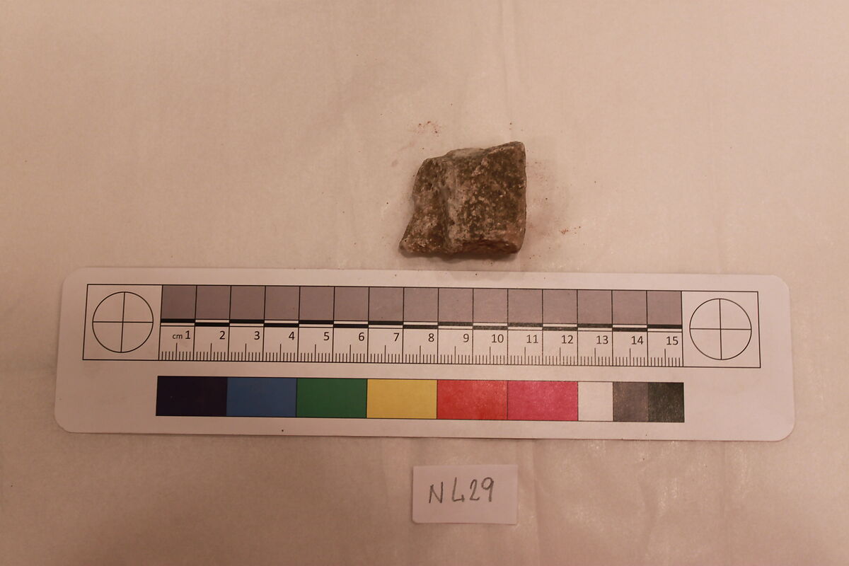 Stucco Fragment, Stucco; carved 