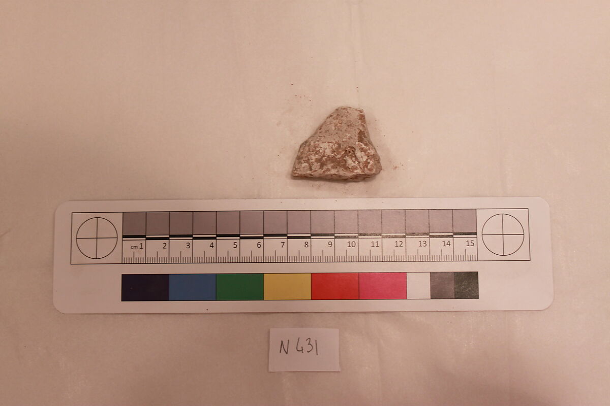 Stucco Fragment, Stucco; carved; painted