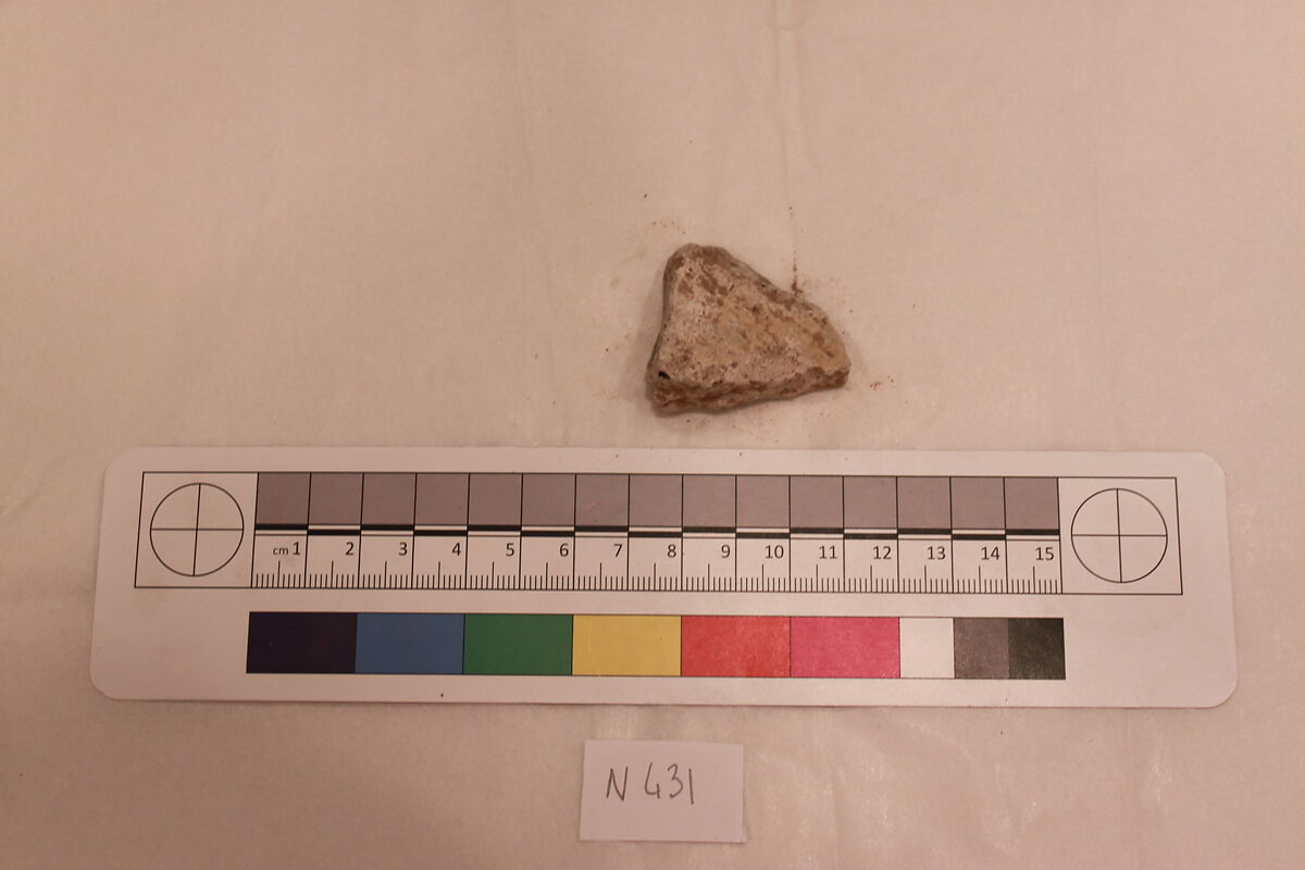 Stucco Fragment, Stucco; carved; painted 