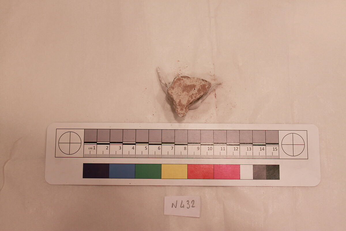 Stucco Fragment, Stucco; carved; painted