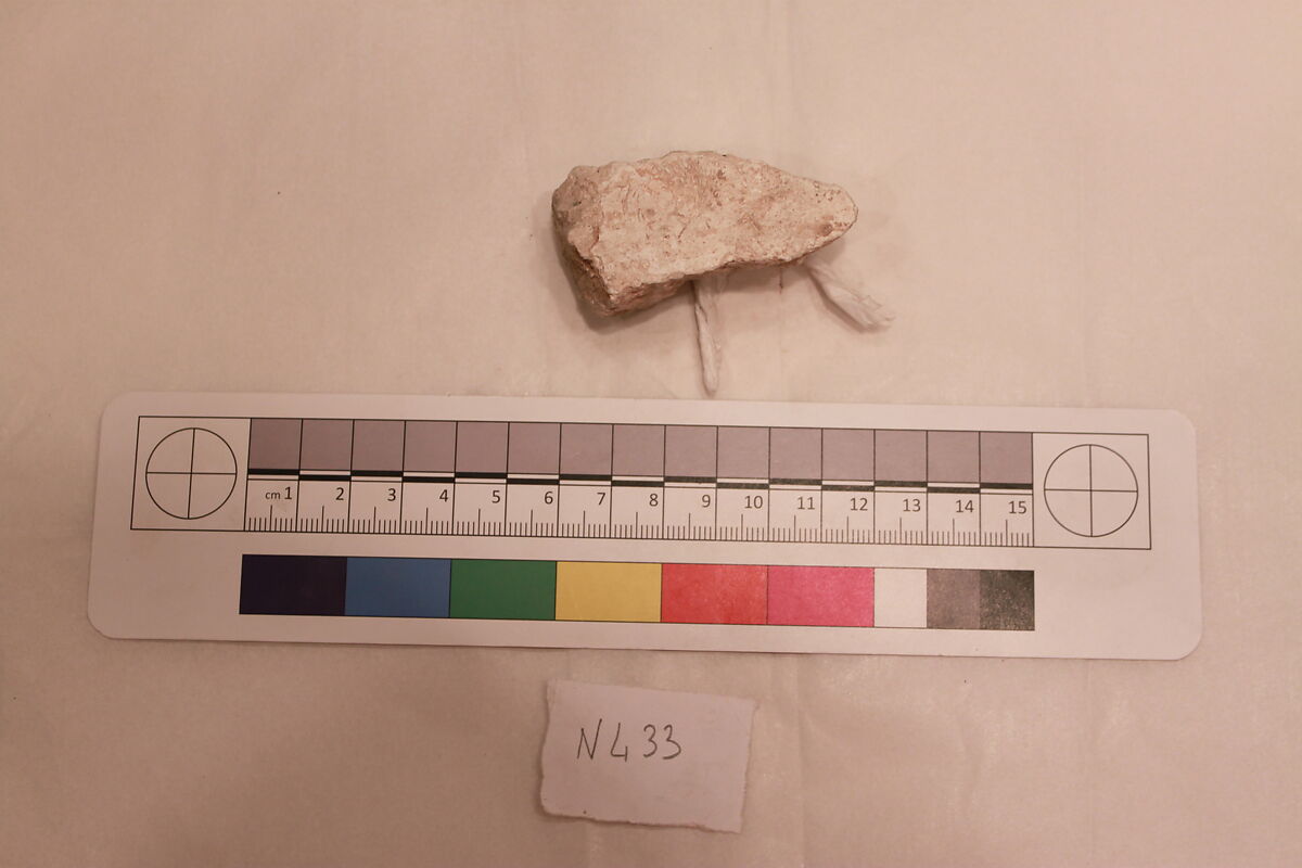 Stucco Fragment, Stucco; carved; painted
