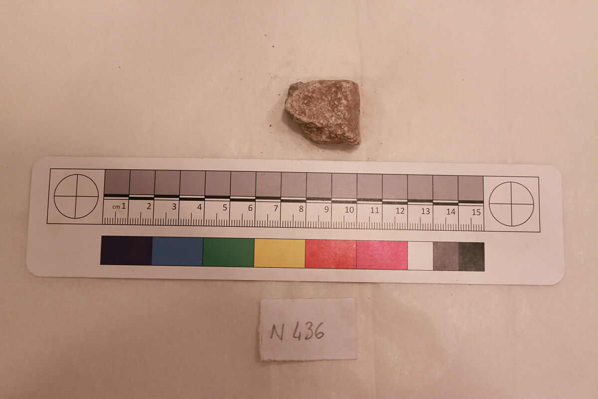 Stucco Fragment, Stucco; carved; painted