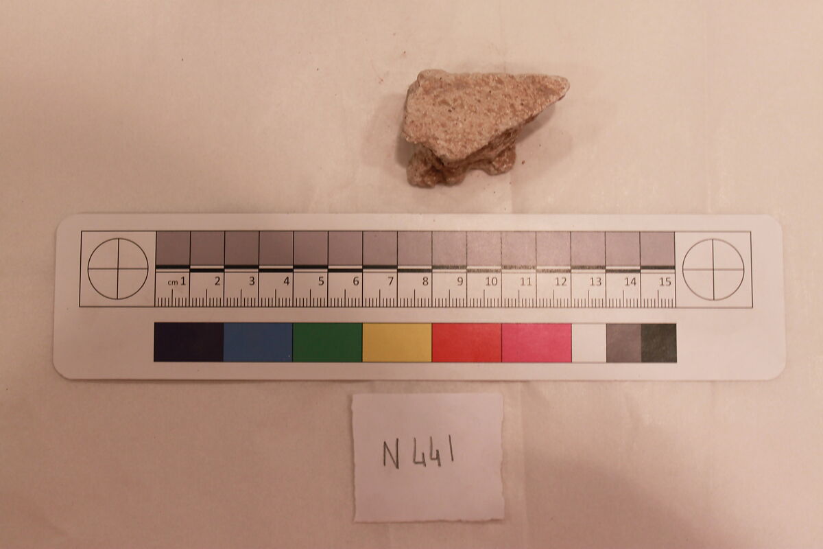 Stucco Fragment, Stucco; carved; painted