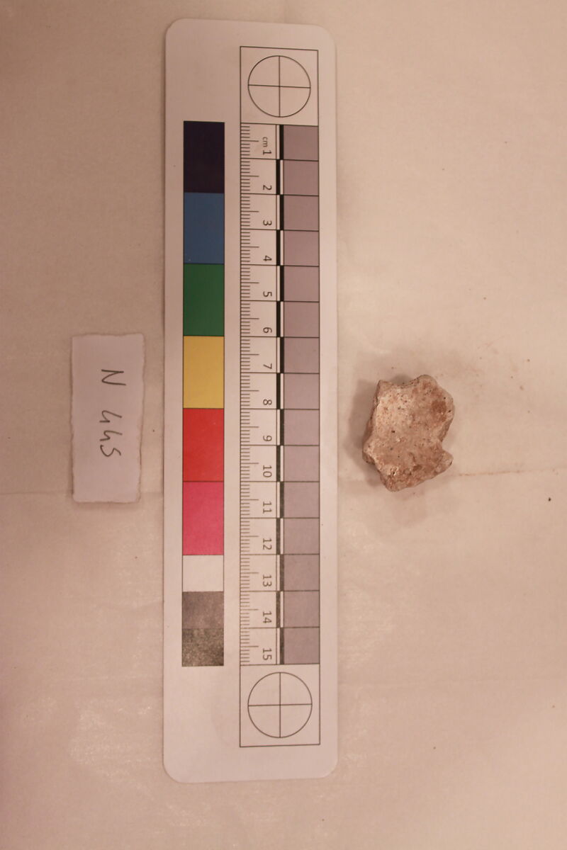 Stucco Fragment, Stucco; carved, painted
