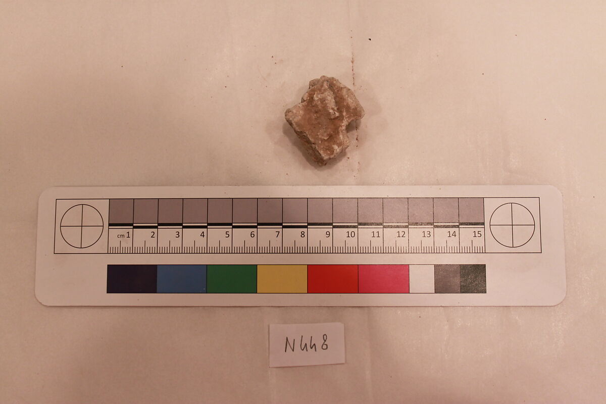 Stucco Fragment, Stucco; carved, painted