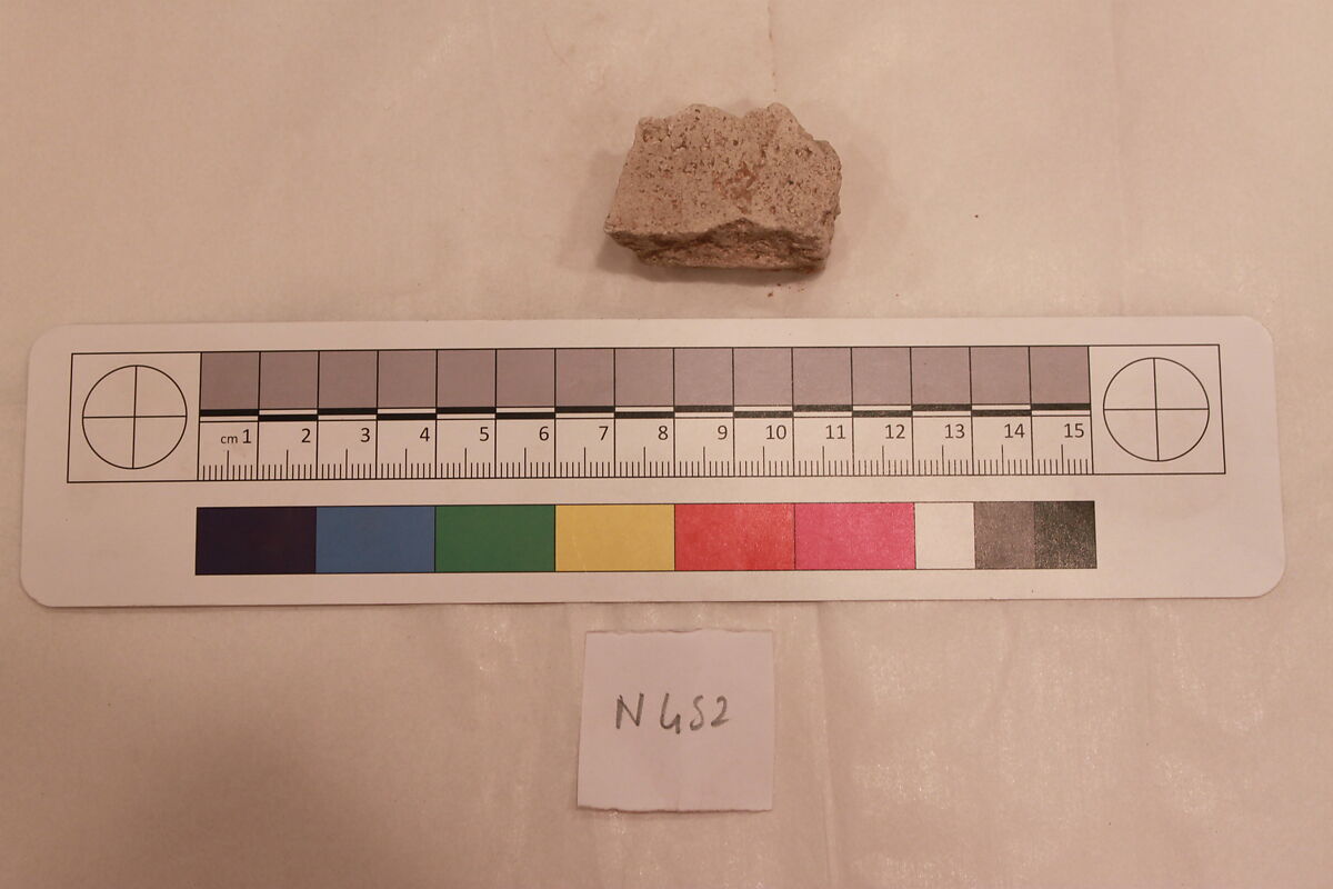 Stucco Fragment, Stucco; carved, painted