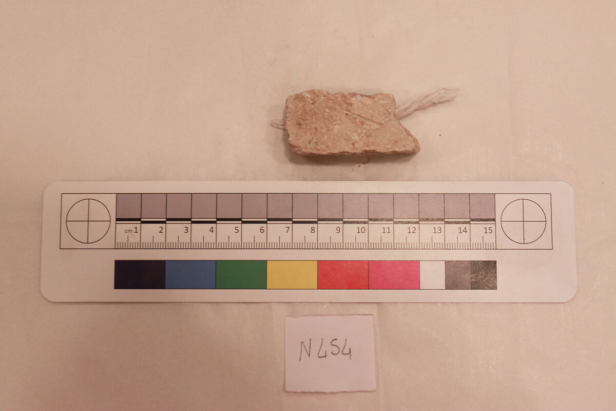 Stucco Fragment, Stucco; carved, painted