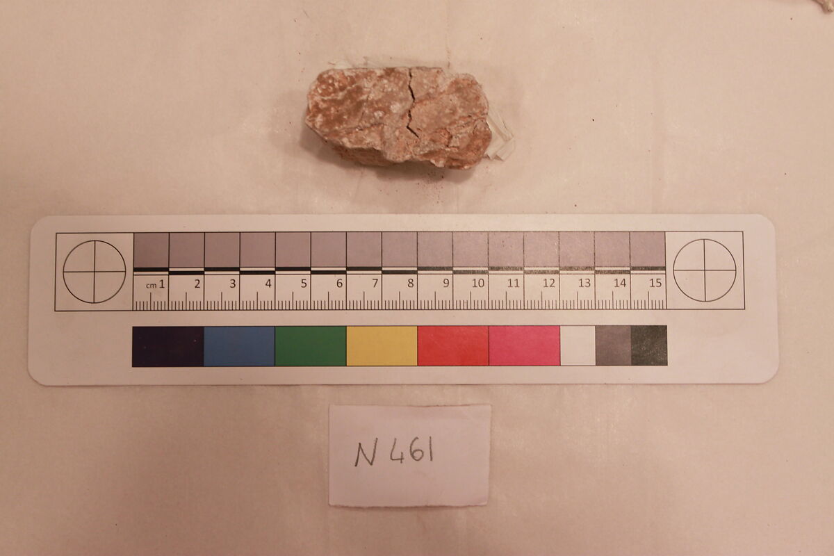 Stucco Fragment, Stucco; carved, painted