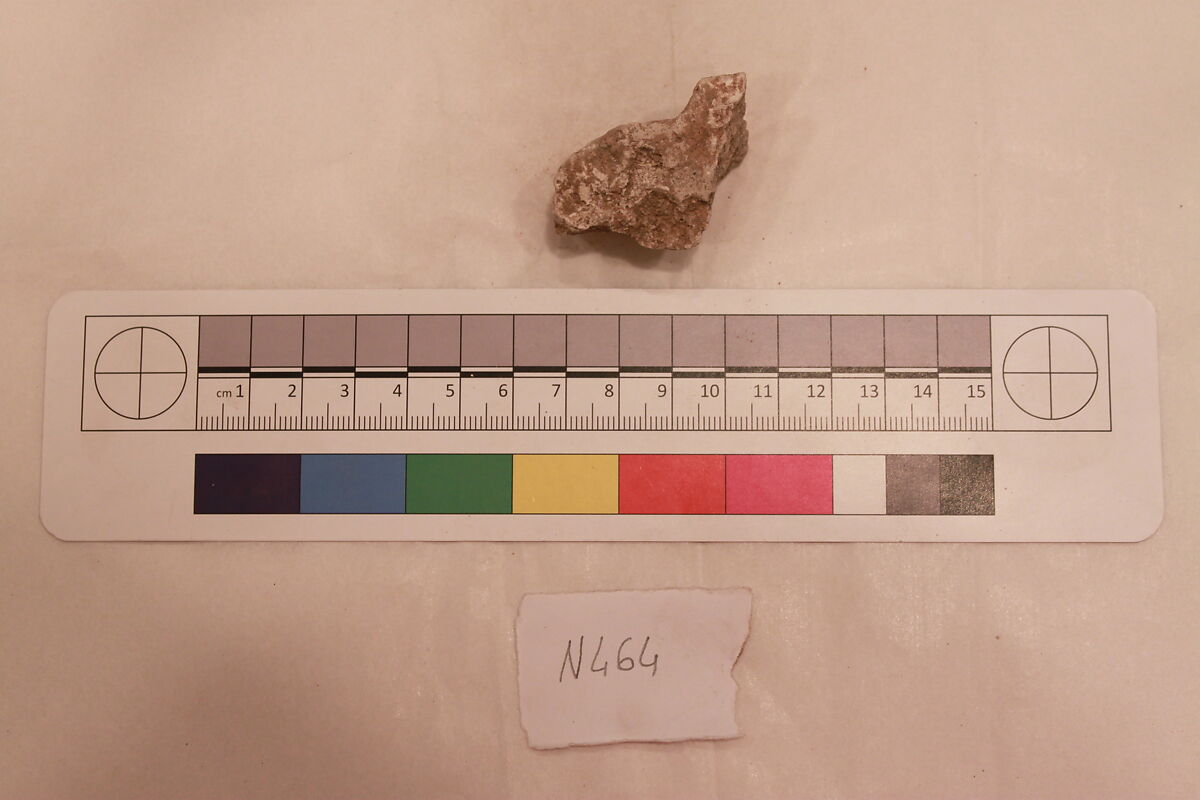 Stucco Fragment, Stucco; carved, painted