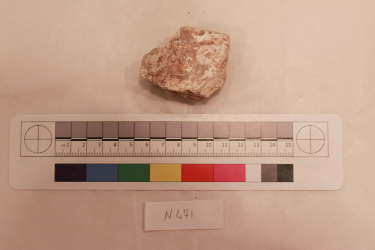 Stucco Fragment, Stucco; carved, painted