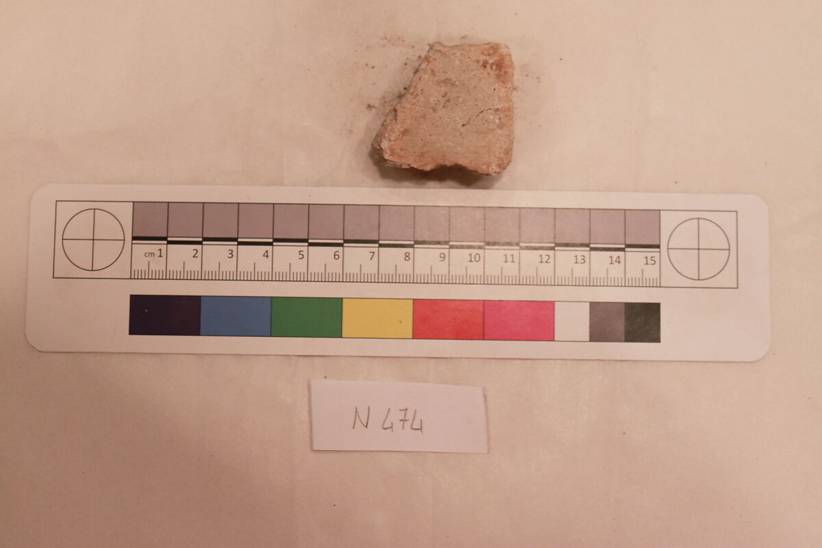 Stucco Fragment, Stucco; carved, painted