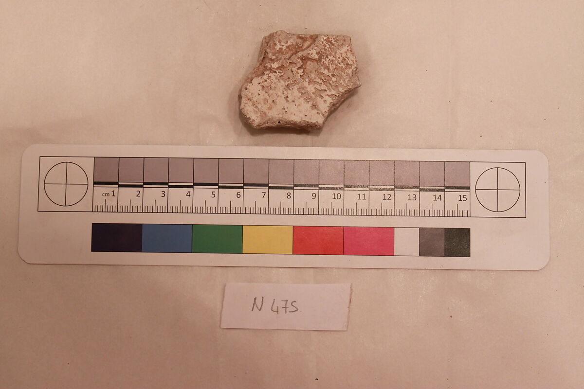 Stucco Fragment, Stucco; carved, painted