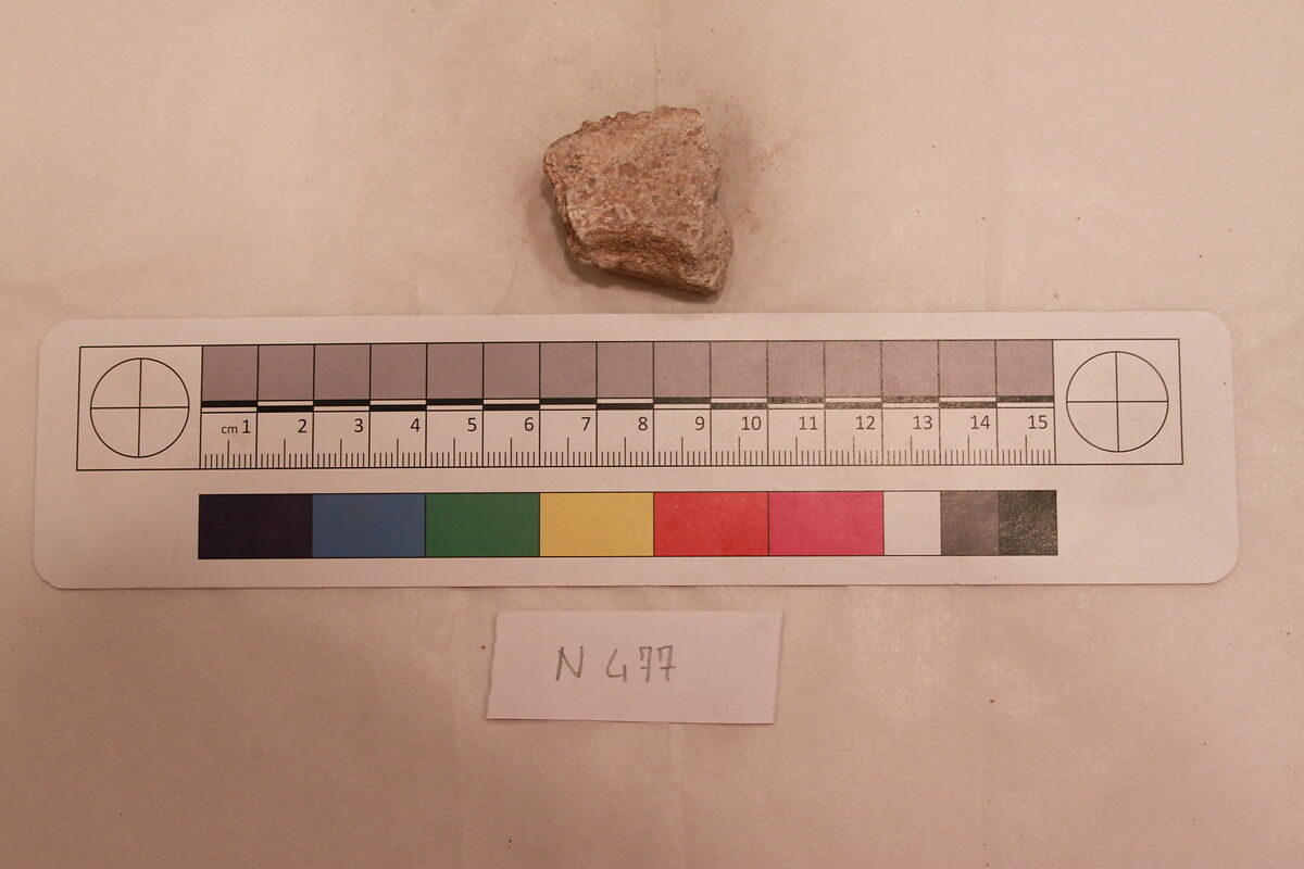 Stucco Fragment, Stucco; carved, painted