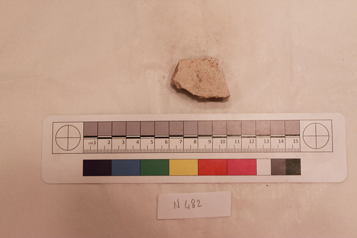 Stucco Fragment, Stucco; carved, painted