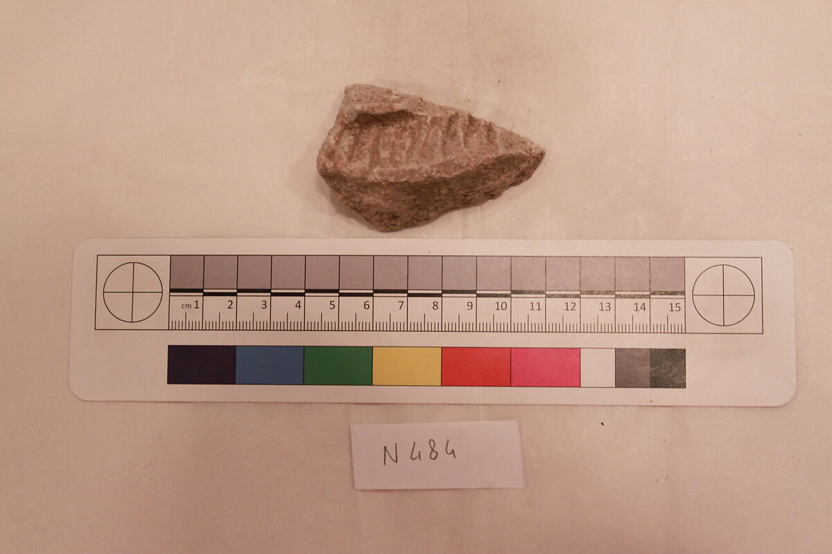 Stucco Fragment, Stucco; carved 