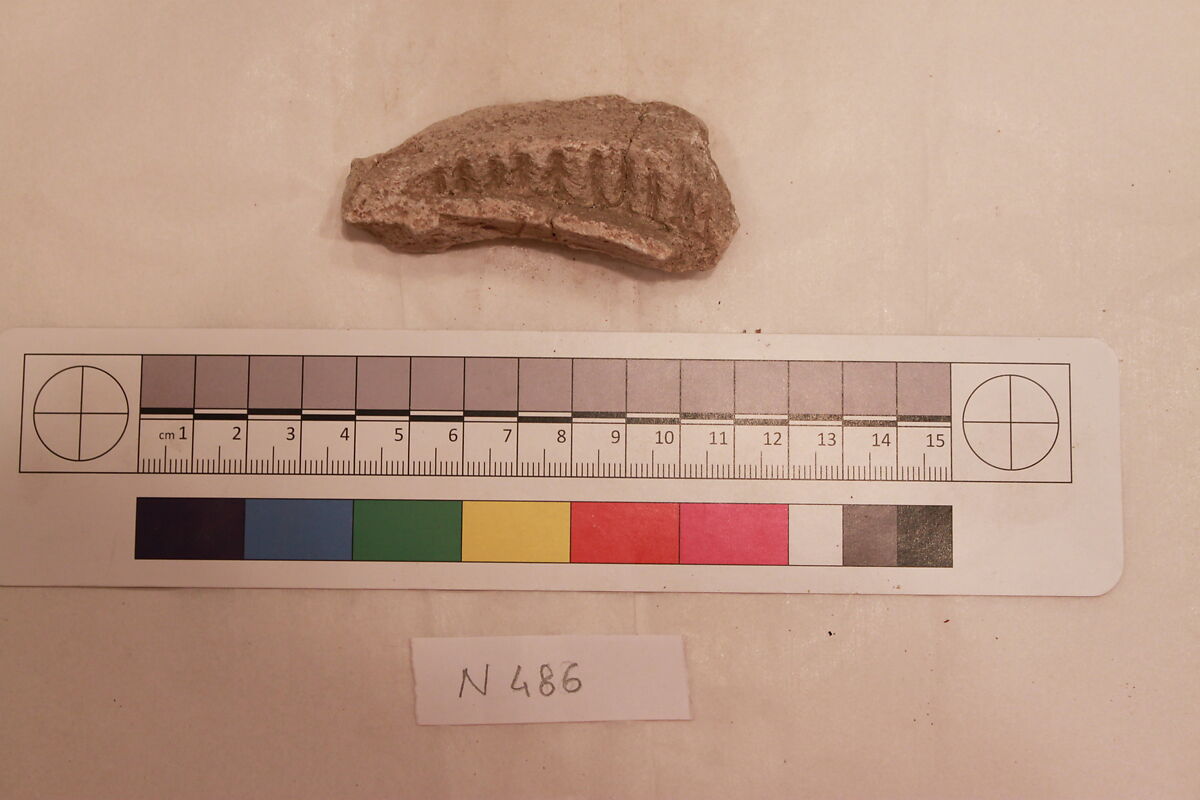 Stucco Fragment, Stucco; carved 
