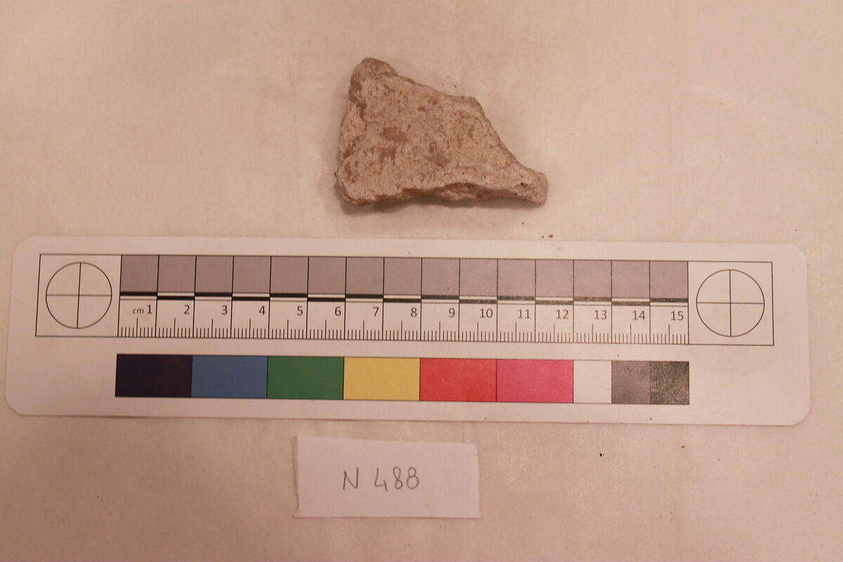 Stucco Fragment, Stucco; carved