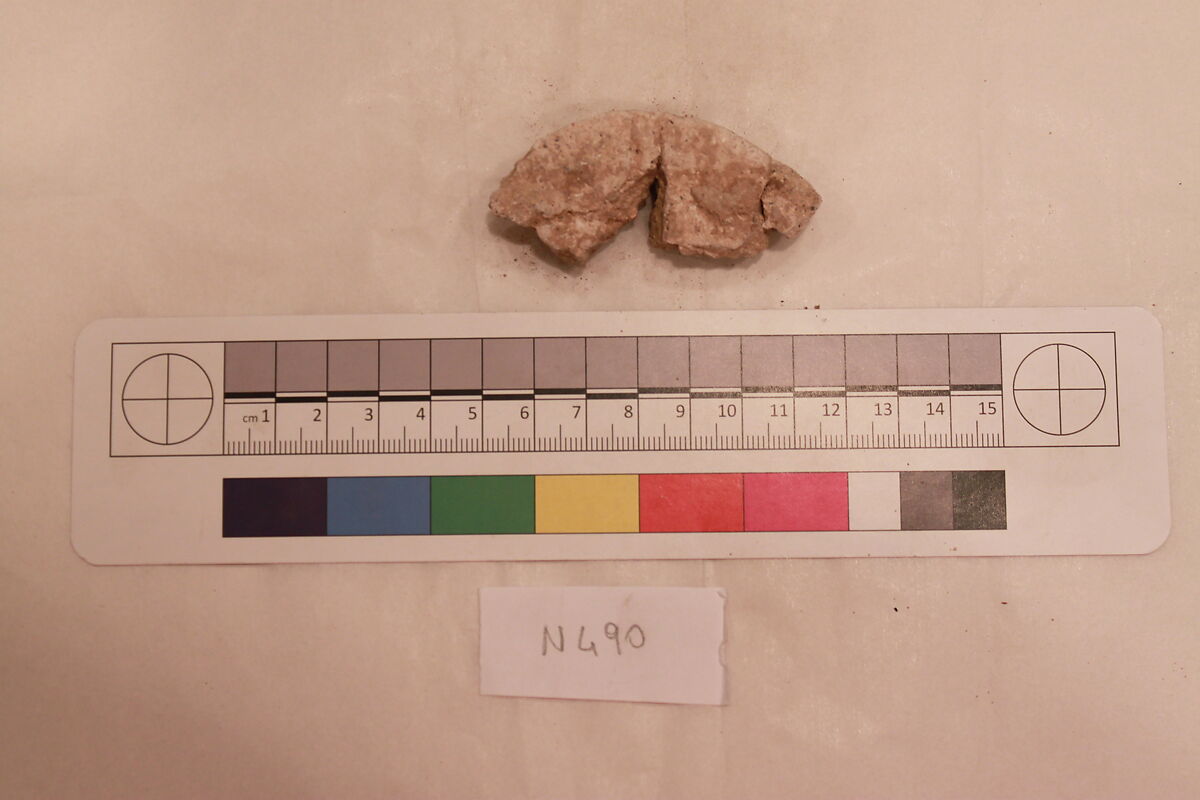 Stucco Fragment, Stucco; carved, painted