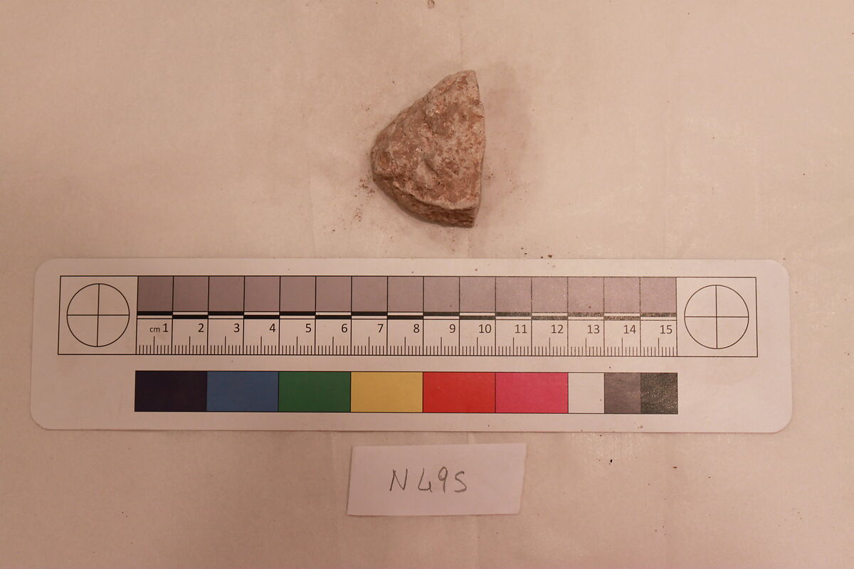 Stucco Fragment, Stucco; carved, painted