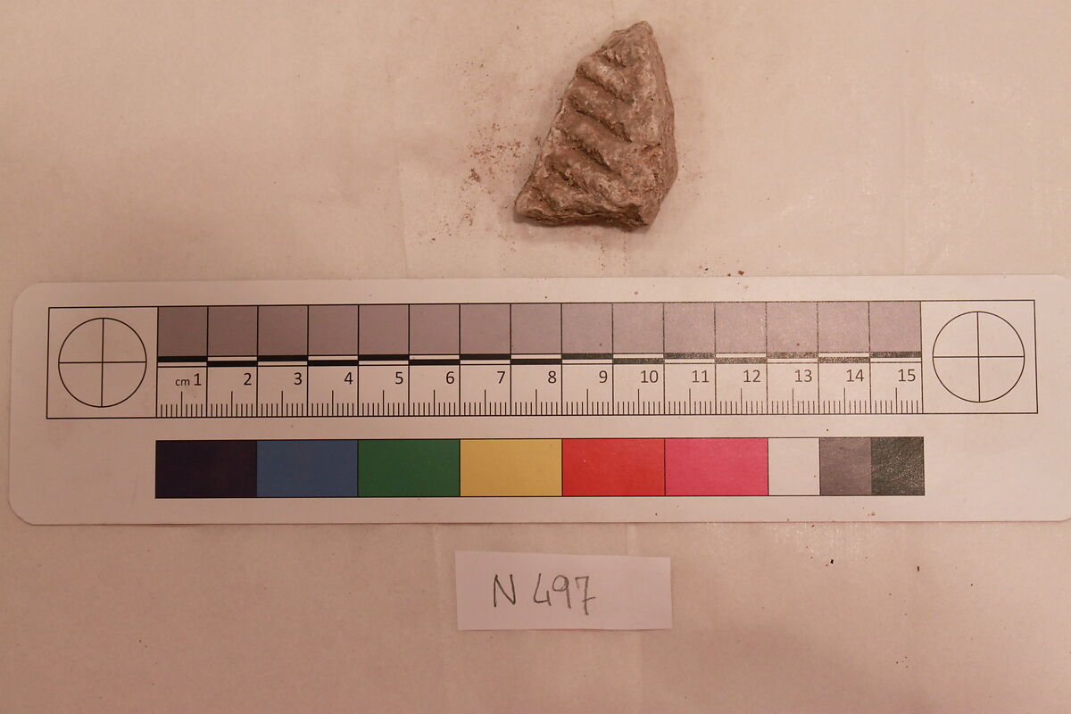 Stucco Fragment, Stucco; carved 