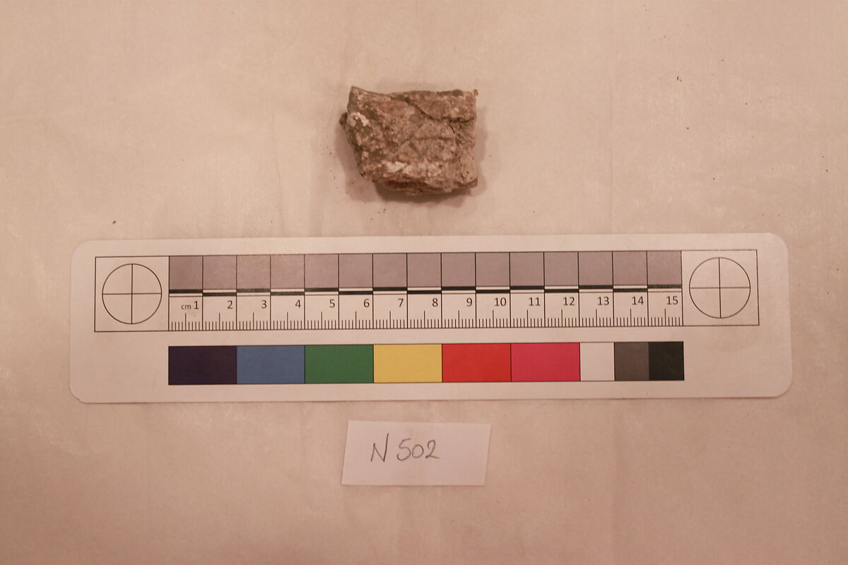 Stucco Fragment, Stucco; carved, painted