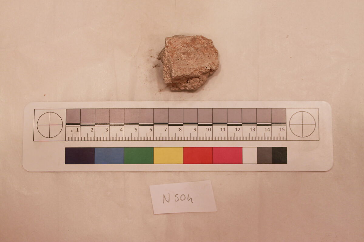 Stucco Fragment, Stucco; carved, painted