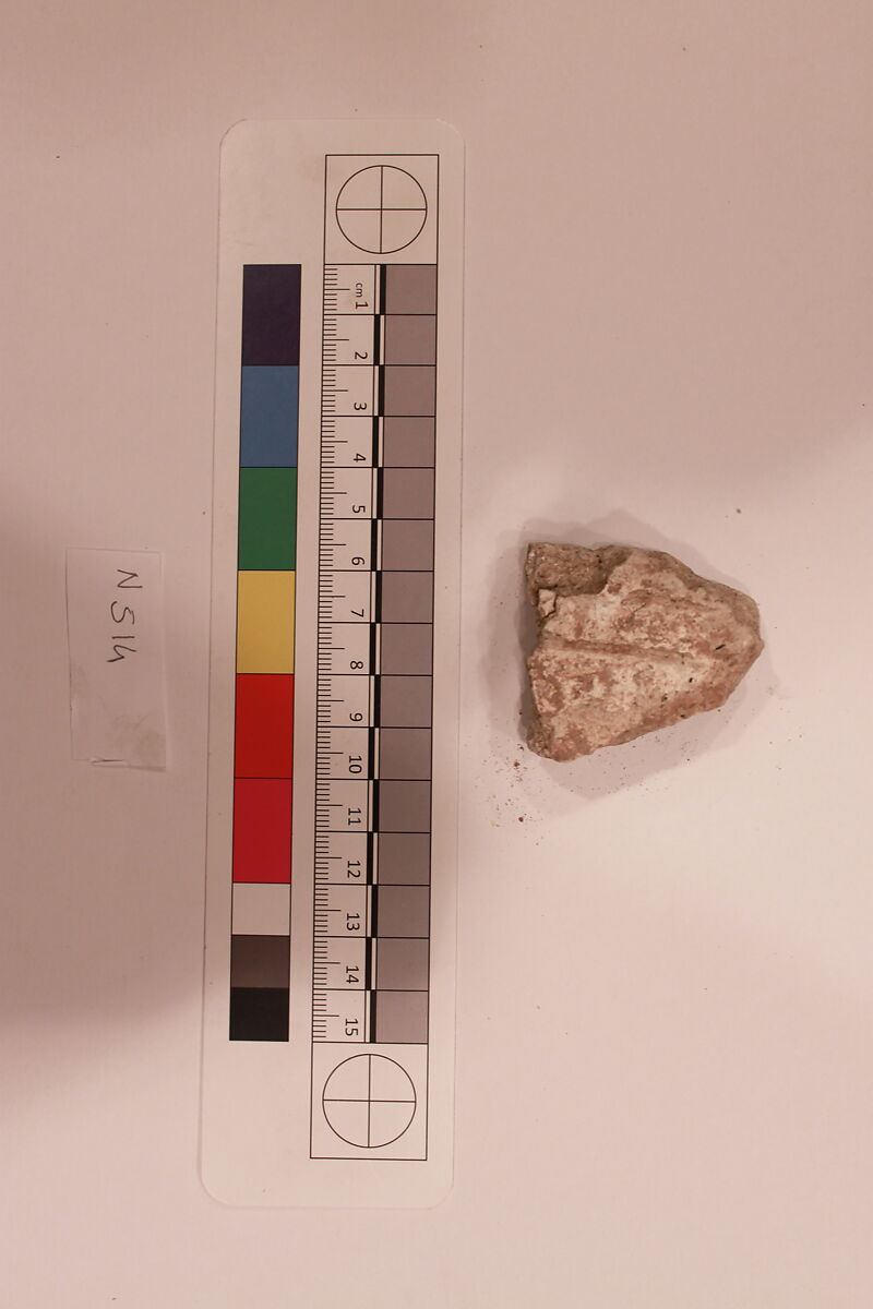 Stucco Fragment, Stucco; carved, painted