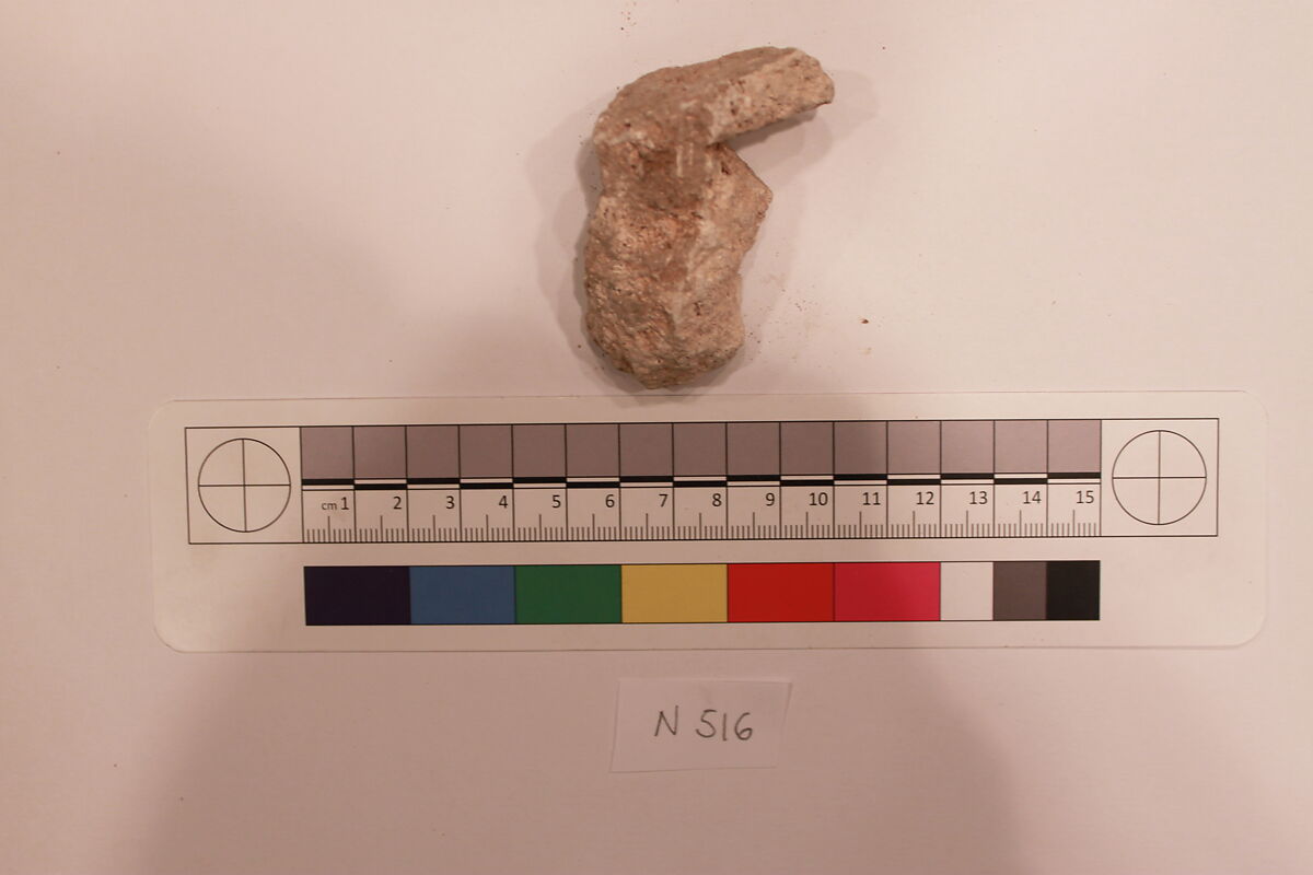 Stucco Fragment, Stucco; carved, painted