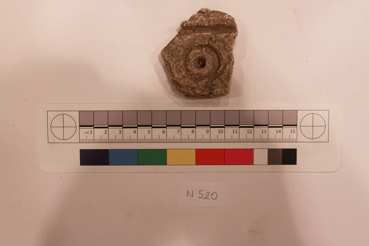 Stucco Fragment, Stucco; carved, painted 