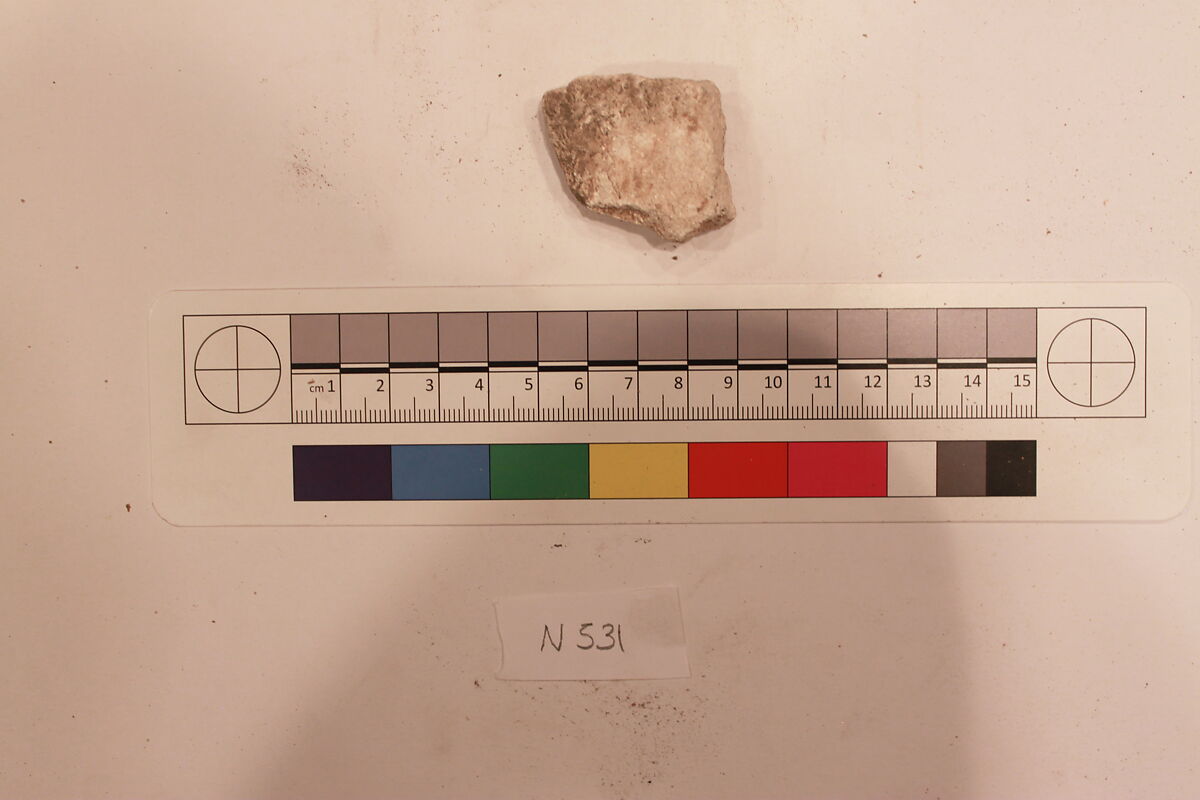 Stucco Fragment, Stucco; carved, painted