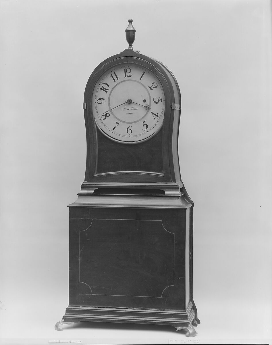 Shelf Clock, Aaron Willard (1757–1844), Mahogany, brass, white pine, American 