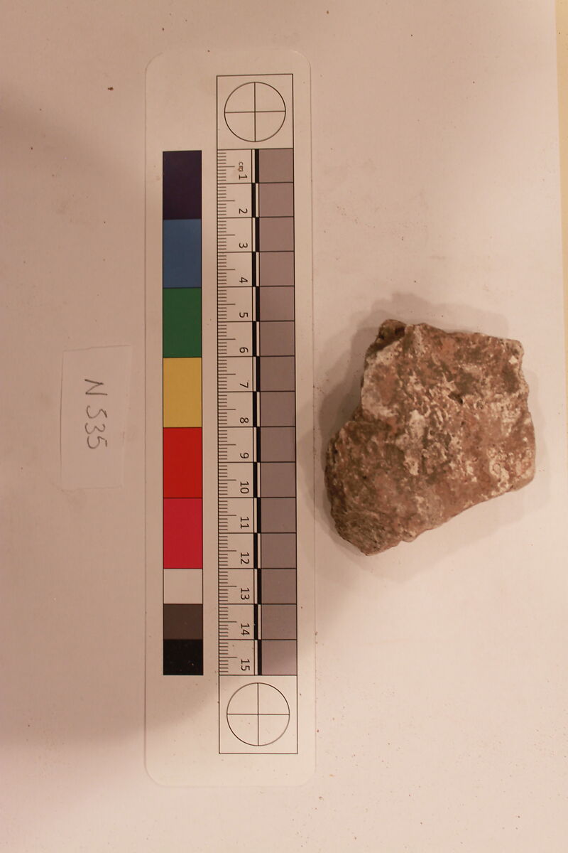 Stucco Fragment, Stucco; carved, painted