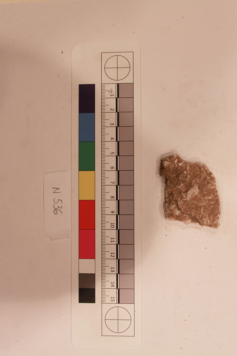 Stucco Fragment, Stucco; carved, painted