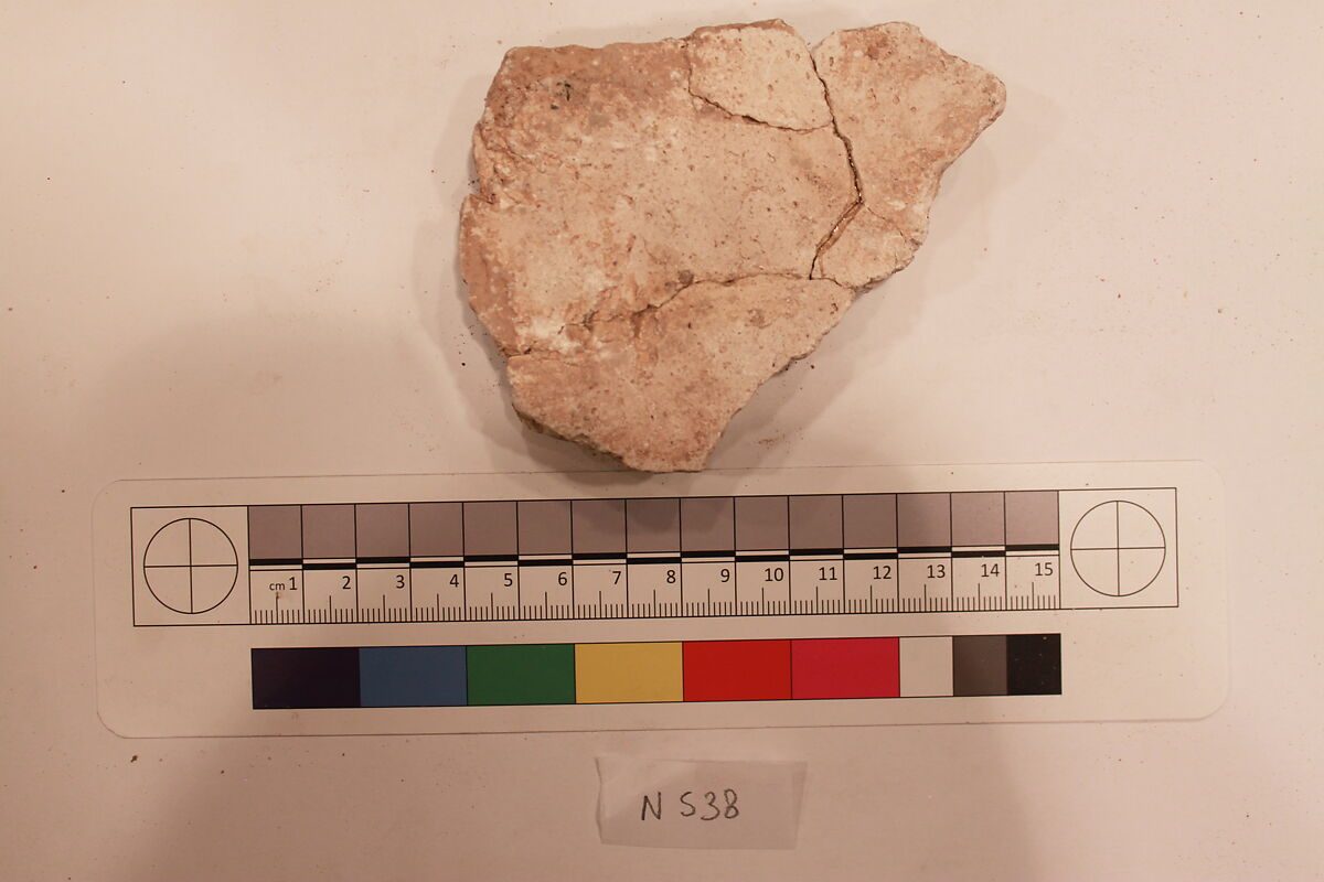 Stucco Fragment, Stucco; carved, painted