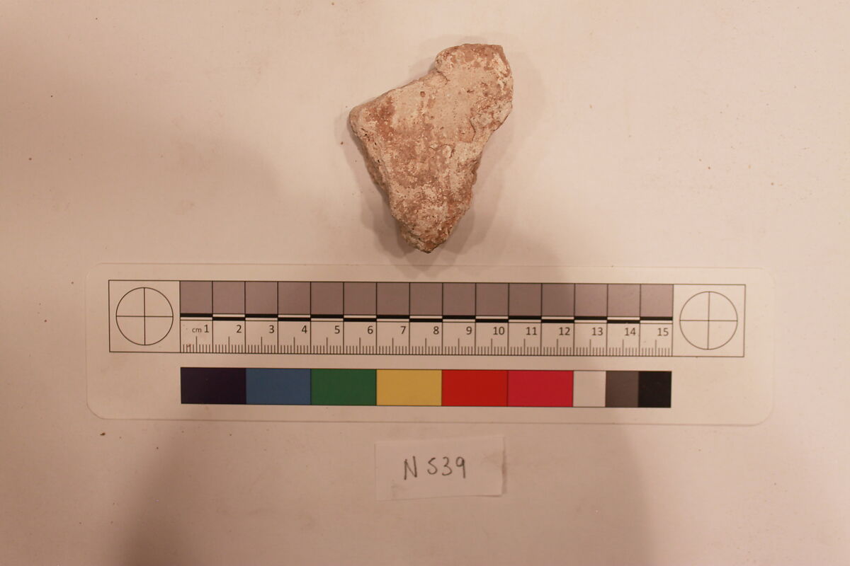 Stucco Fragment, Stucco; carved, painted