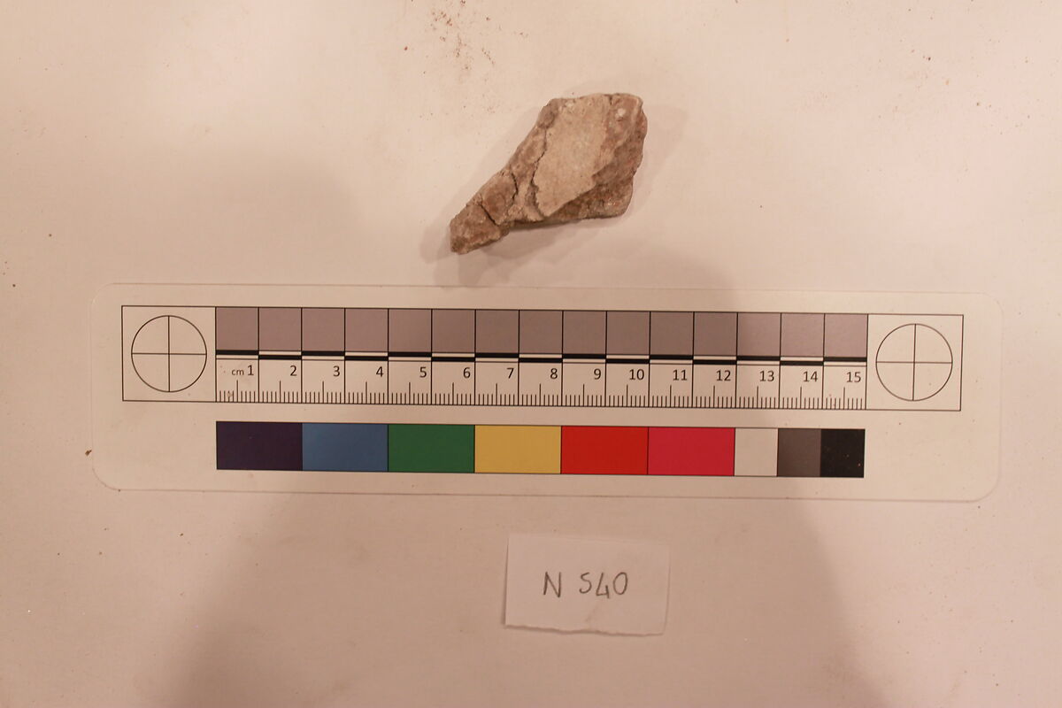 Stucco Fragment, Stucco; carved, painted