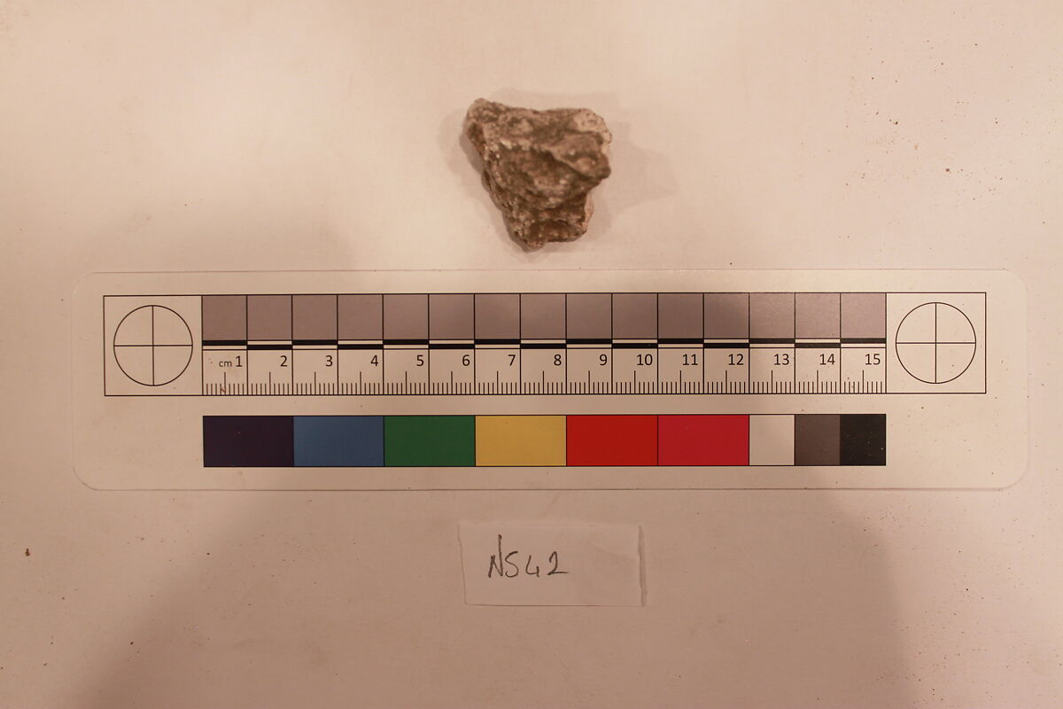 Stucco Fragment, Stucco; carved 
