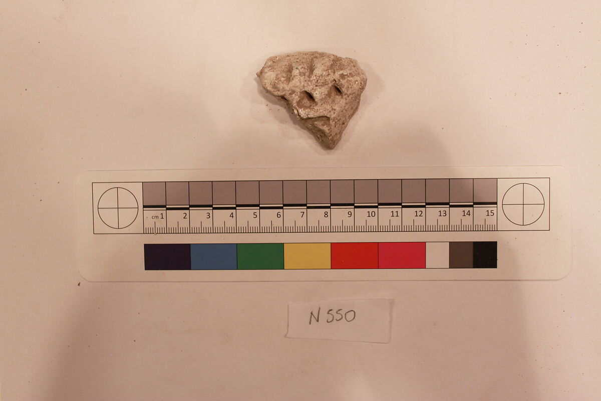 Stucco Fragment, Stucco; carved 