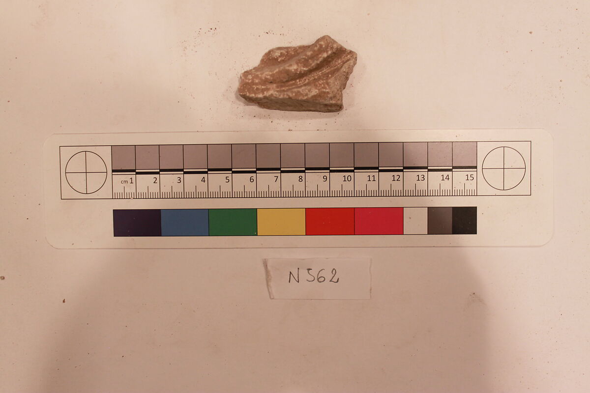 Stucco Fragment, Stucco; carved 