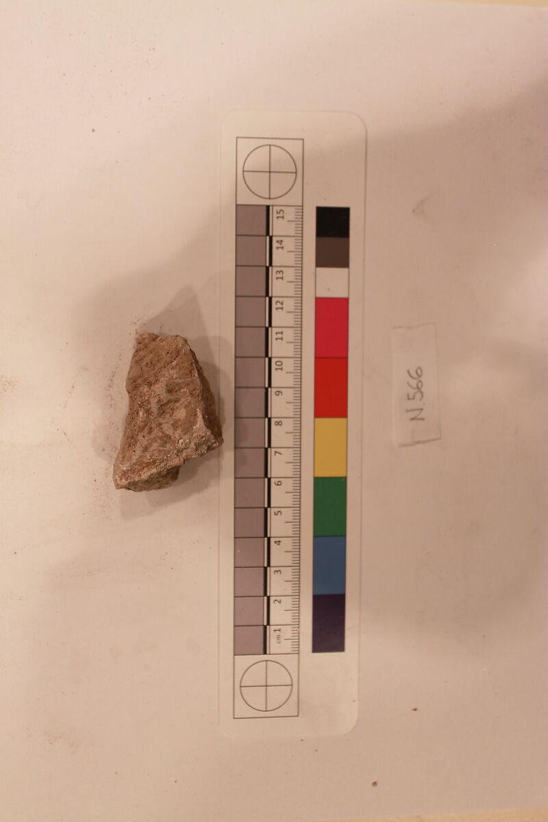 Stucco Fragment, Stucco; carved, painted