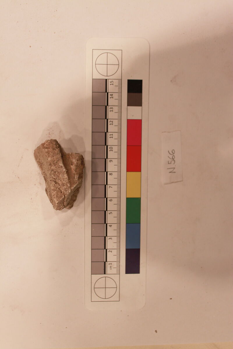 Stucco Fragment, Stucco; carved, painted 